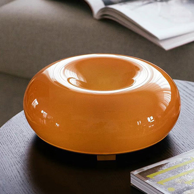 Maru – Japandi Style Table Lamp, Modern Round Glass Design, Donut Lamp