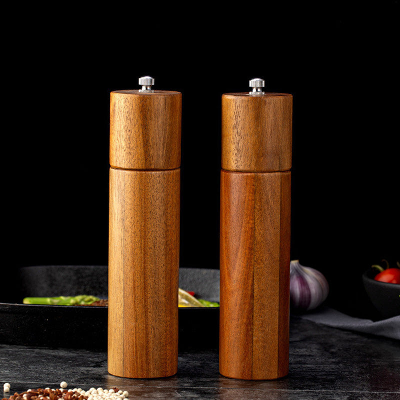 Mokume – Japanese Pepper and Salt Grinder Set, Acacia Wood Spice Mill