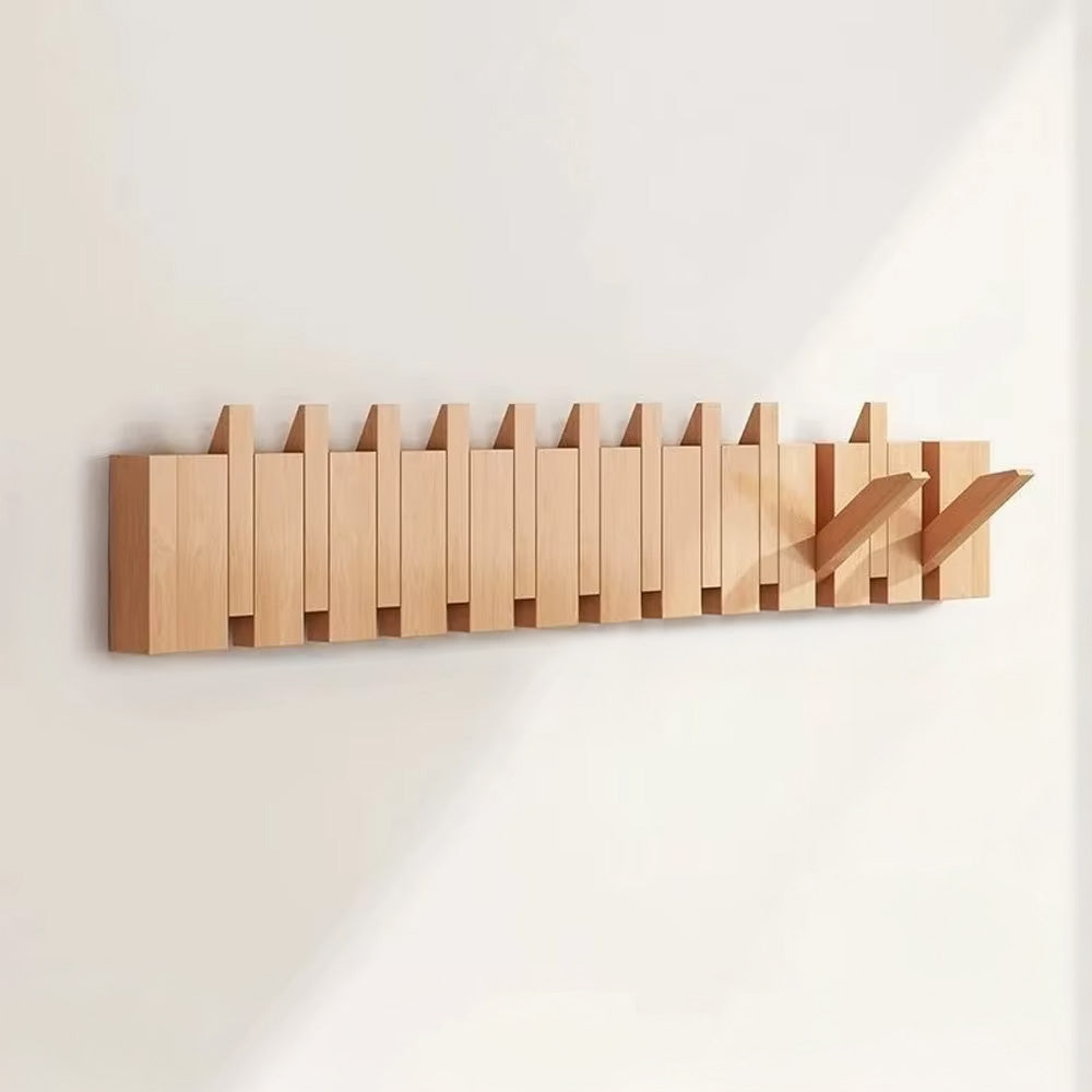 Kagi –  Japanese Wooden Wall Hooks, Japandi Style Minimalist Coat Rack Design