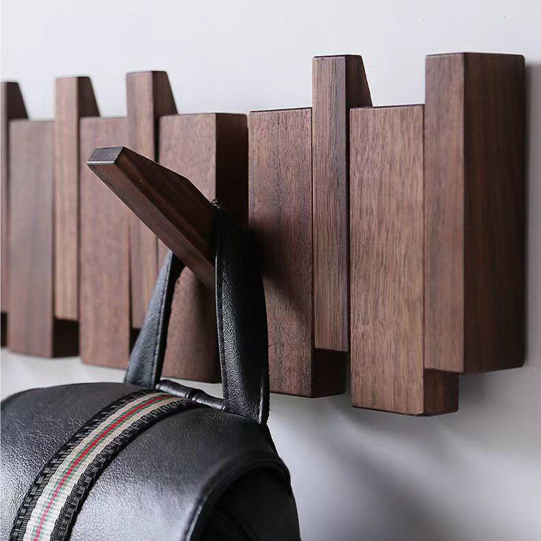 Kagi –  Japanese Wooden Wall Hooks, Japandi Style Minimalist Coat Rack Design