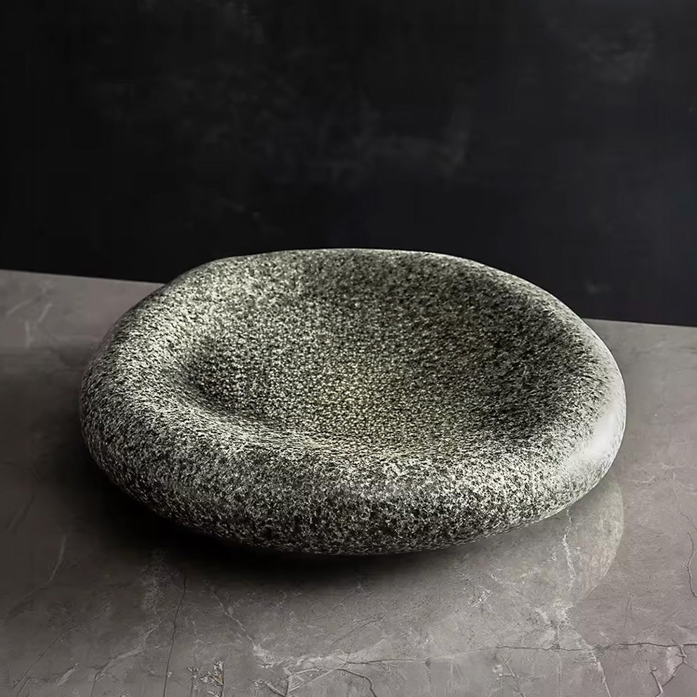 Tsuchi – Japanese Porcelain Dinner Plate, Modern Wabi-Sabi Design