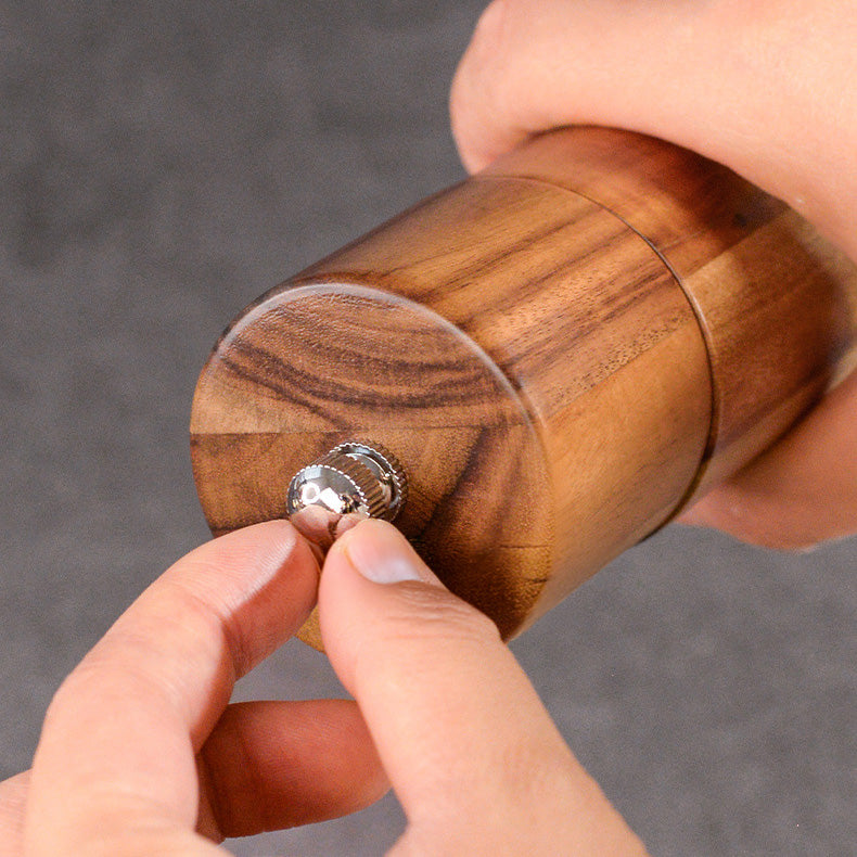 Mokume – Japanese Pepper and Salt Grinder Set, Acacia Wood Spice Mill