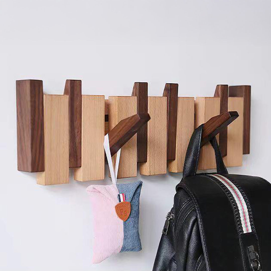 Kagi –  Japanese Wooden Wall Hooks, Japandi Style Minimalist Coat Rack Design
