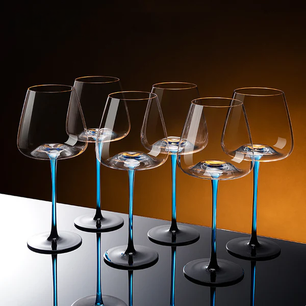 Aoki – Japanese Style Wine Glass, Blue Crystal Stemware