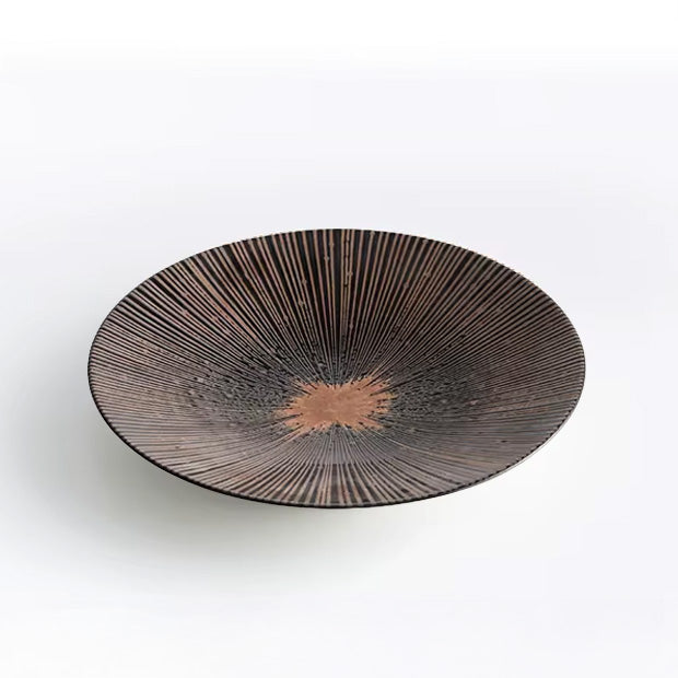 Senbon – Japanese Porcelain Plate, Traditional Mino Ware Craft Design