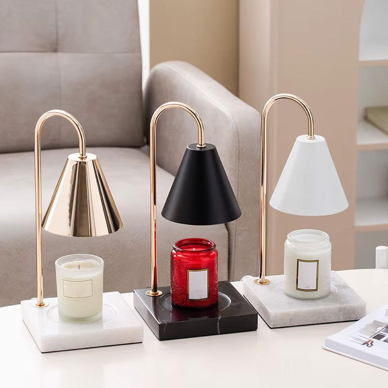 Kinzo – Japandi Style Candle Warmer, Dimmable Table Light with Marble Base