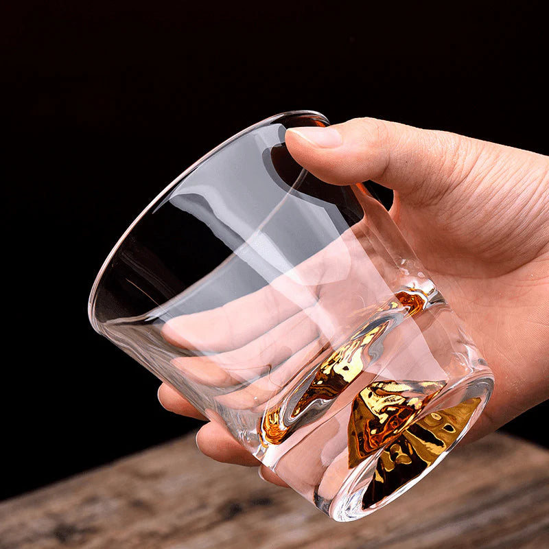 Fuji – Japanese Mount Fuji Whiskey Glass, Handcrafted Edo Kiriko Tumbler