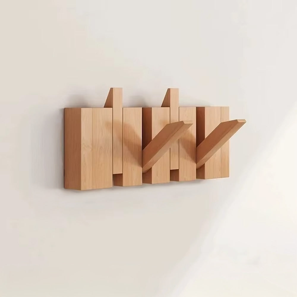 Kagi –  Japanese Wooden Wall Hooks, Japandi Style Minimalist Coat Rack Design