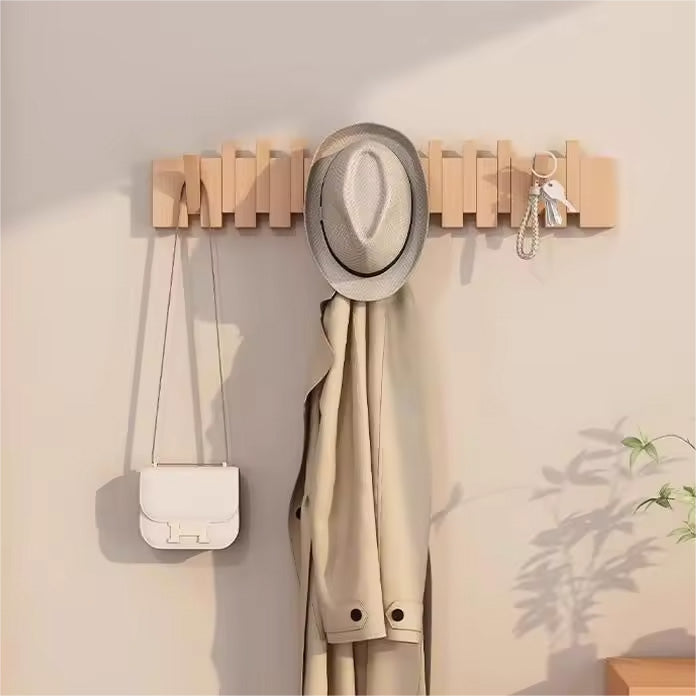 Kagi –  Japanese Wooden Wall Hooks, Japandi Style Minimalist Coat Rack Design