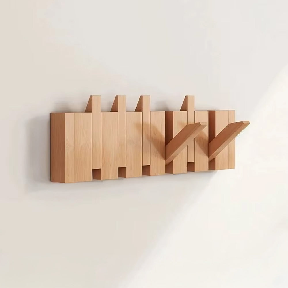 Kagi –  Japanese Wooden Wall Hooks, Japandi Style Minimalist Coat Rack Design