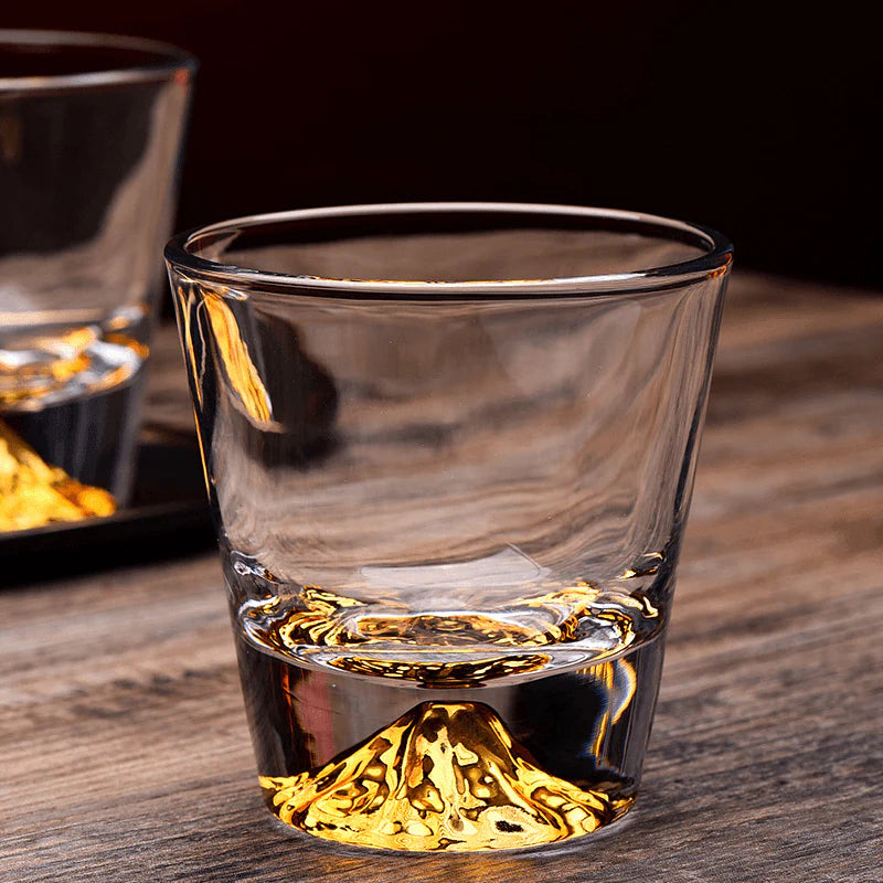 Fuji – Japanese Mount Fuji Whiskey Glass, Handcrafted Edo Kiriko Tumbler