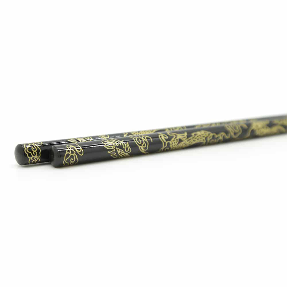 Kinryu – Japanese Dragon Chopsticks Gift Set, Teak Wood with Duck Holders