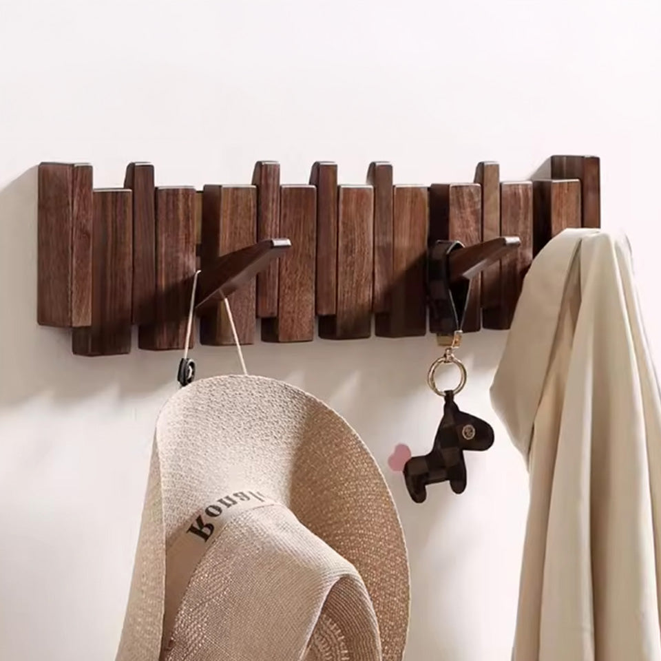 Kagi –  Japanese Wooden Wall Hooks, Japandi Style Minimalist Coat Rack Design