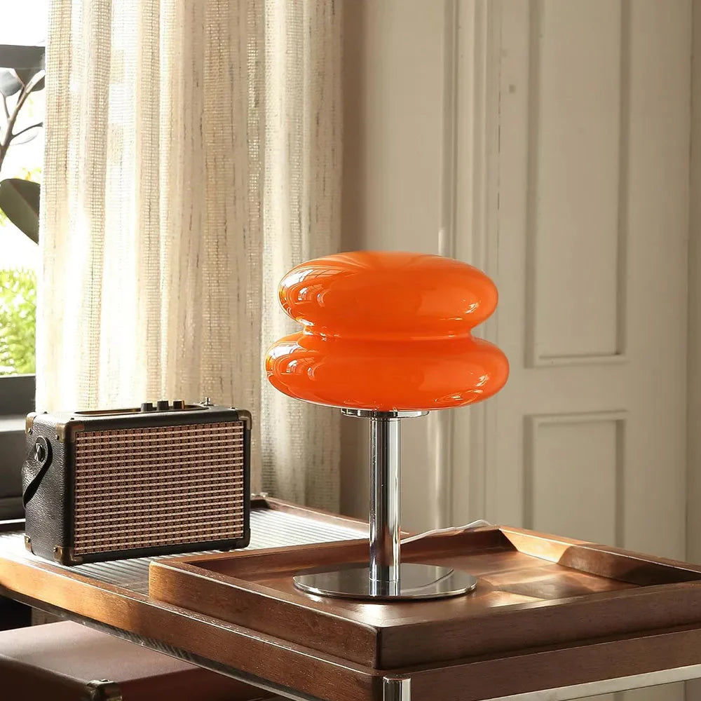 Mochi –  Japandi Style Table Lamp, Minimalist Cushion Glass Design