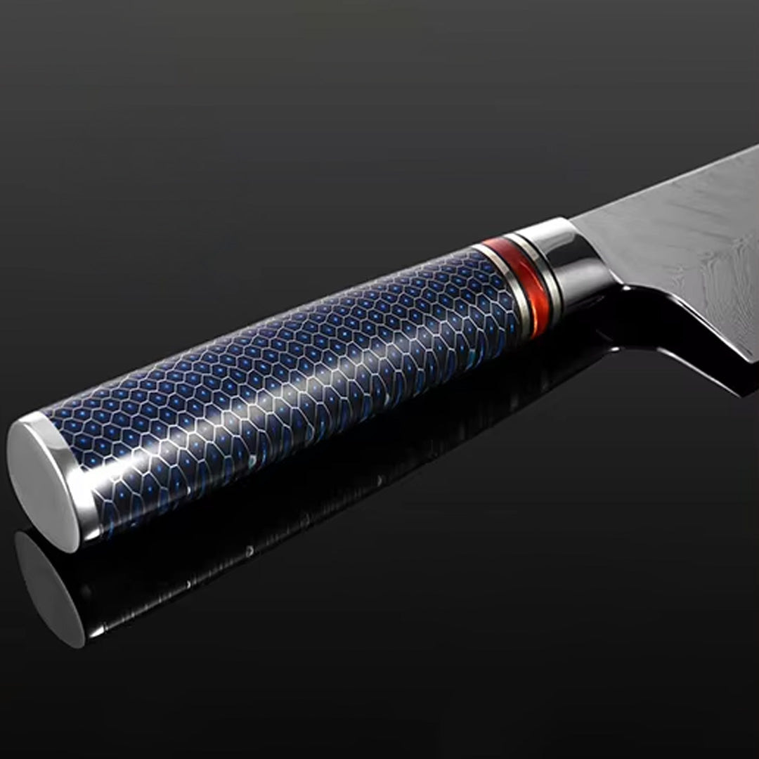 Hayate – Japanese Damascus Chef Knife, 67-Layer Feather Pattern Steel