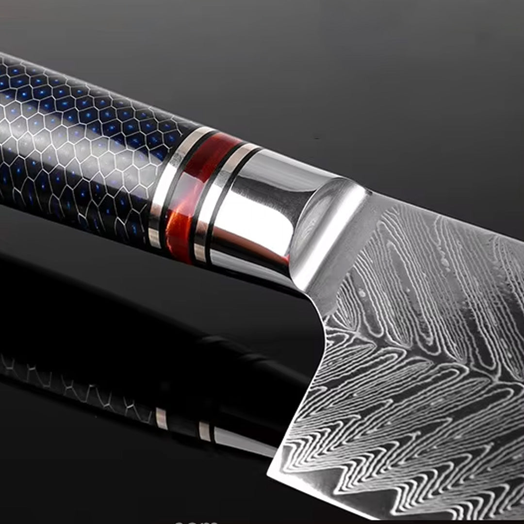 Hayate – Japanese Damascus Chef Knife, 67-Layer Feather Pattern Steel
