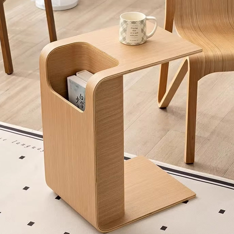 Ame – Japanese Wooden Side Table, Japandi Style Curved Design