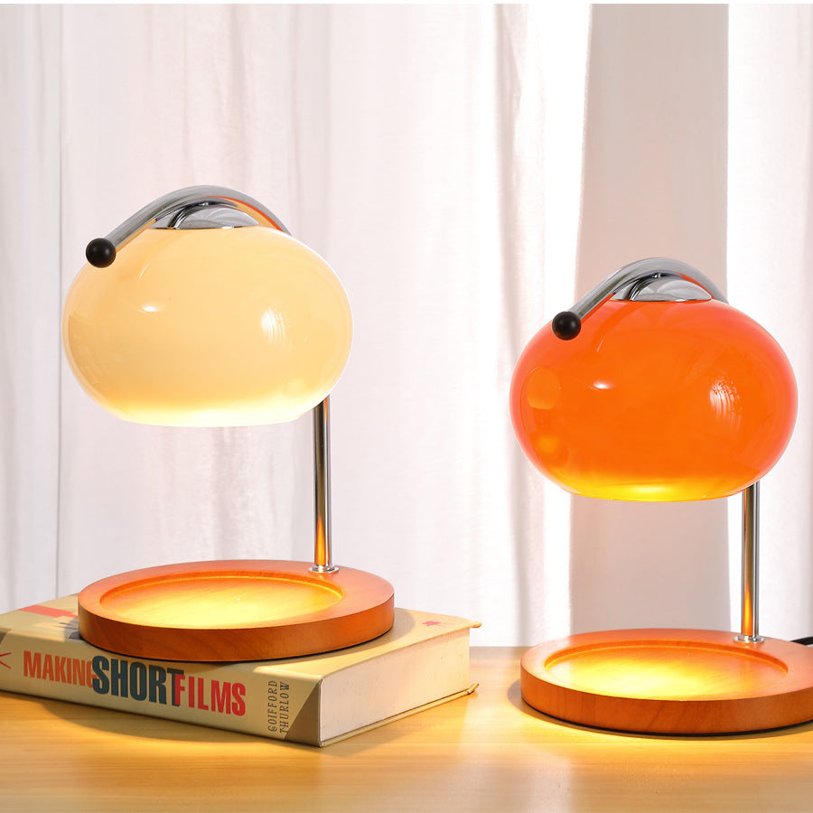 Yuhi – Japandi Style Candle Warmer, Vintage Glass Table Lamp with Dimmer
