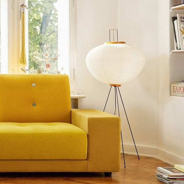 Kumo – Japandi Style Floor Lamp, Wabi-Sabi Paper Lamp with Tripod Stand