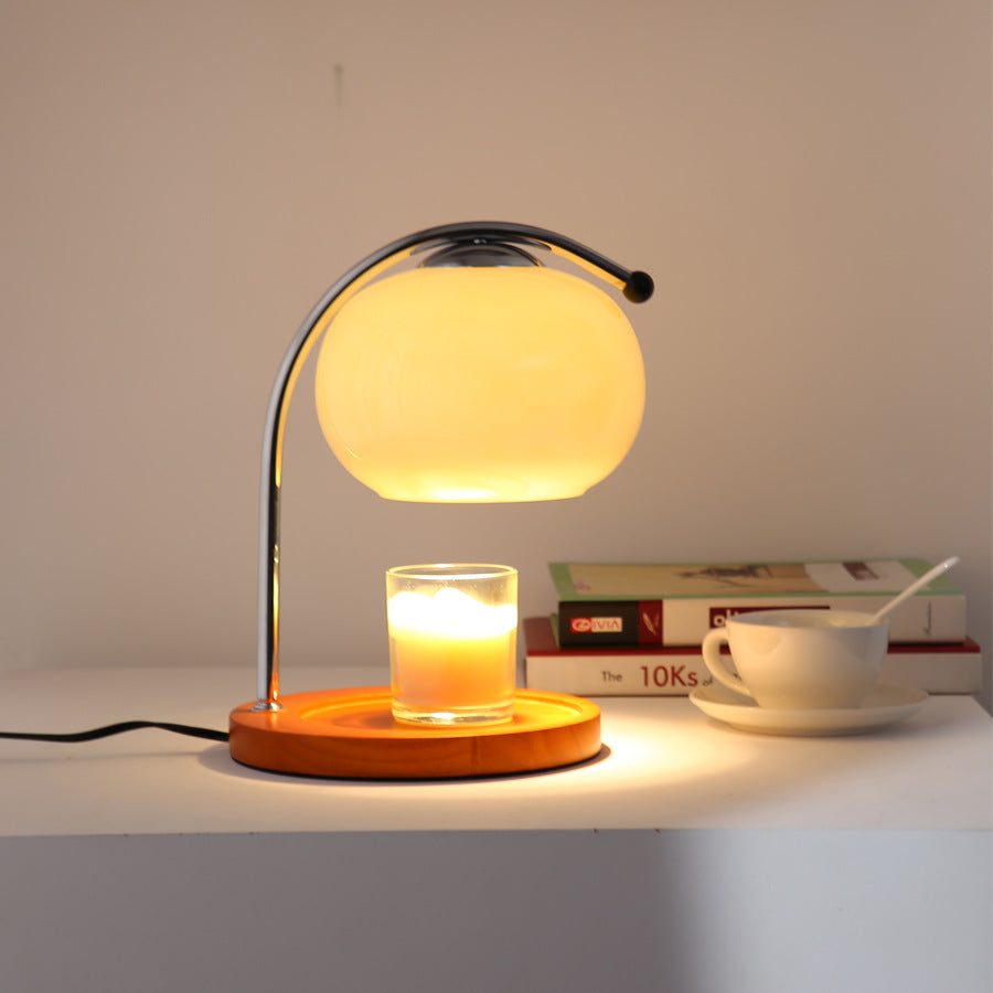 Yuhi – Japandi Style Candle Warmer, Vintage Glass Table Lamp with Dimmer