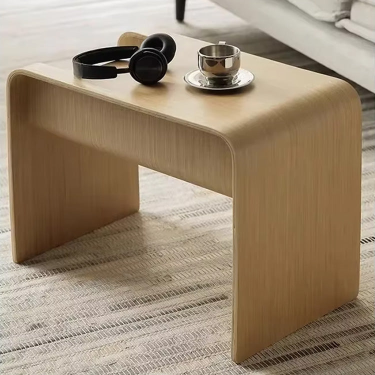 Ame – Japanese Wooden Side Table, Japandi Style Curved Design