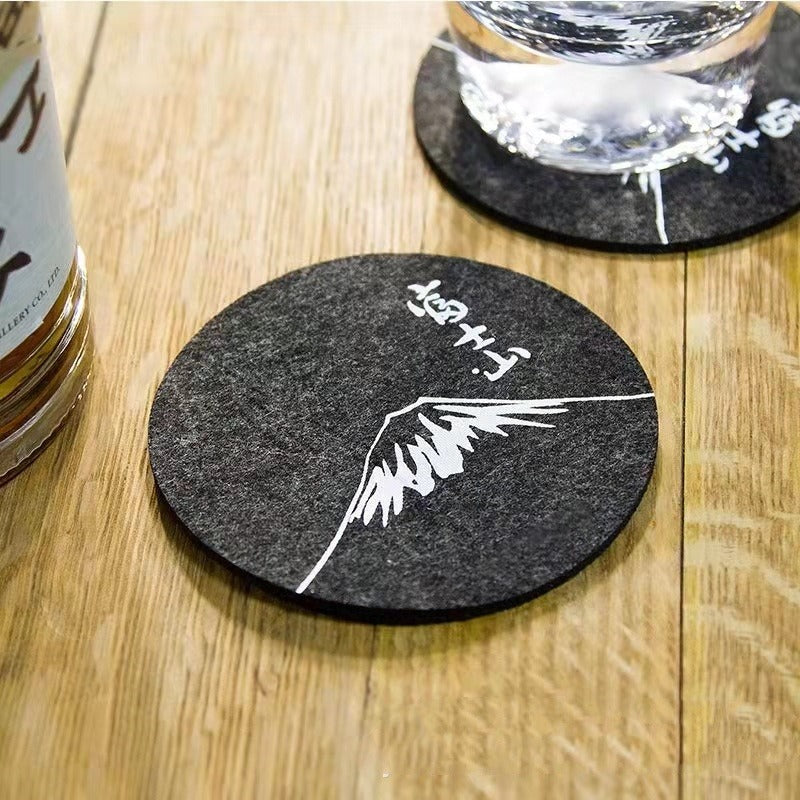 Yukimi – Japanese Table Coaster, Minimalist Mount Fuji Design